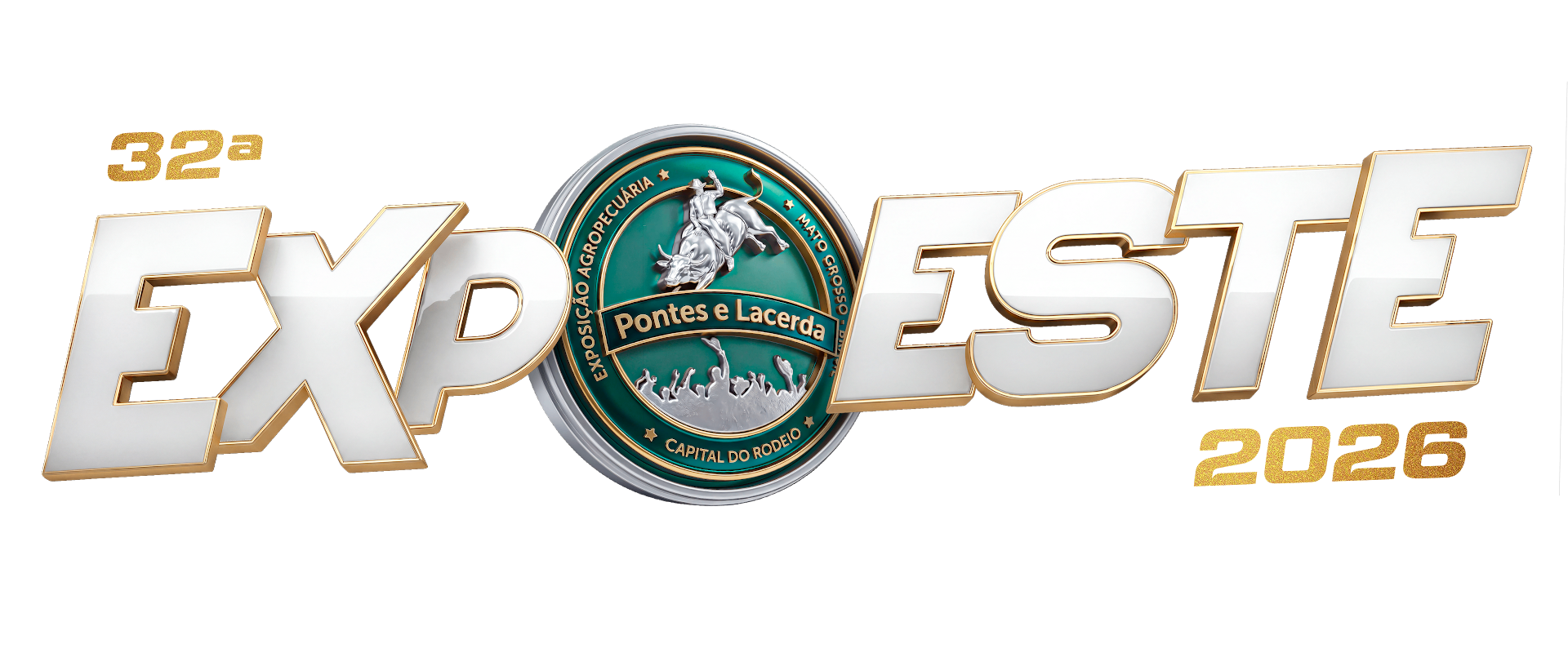 Logo oficial 32ª Expoeste 2026 — Pontes e Lacerda, Capital do Rodeio